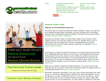 Tablet Screenshot of personaltrainerleads.com